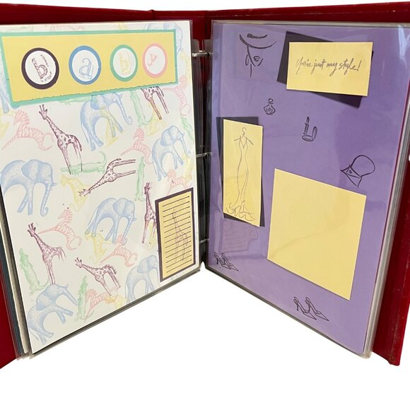 Stampin' Up! Retired Red Fabric 8.5x11" Scrapbook Album & Sample Pages - Picture 7 of 8